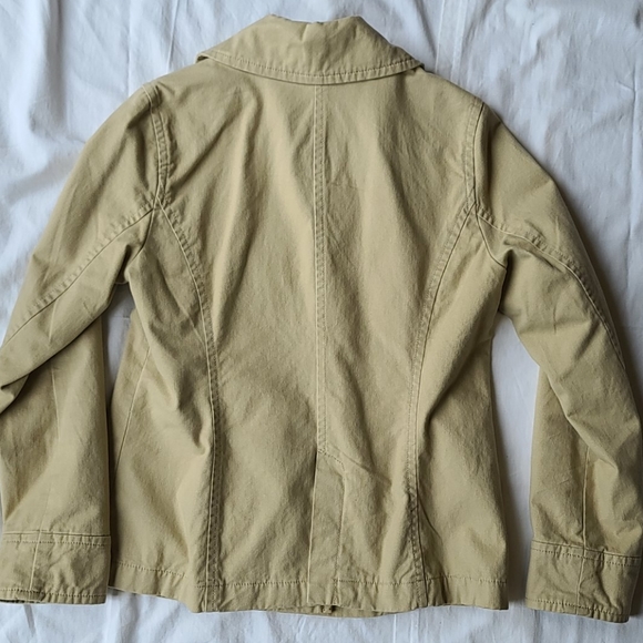 Old Navy khaki tan brown pea coat jacket medium - Picture 4 of 5